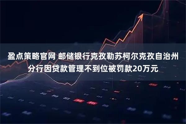 盈点策略官网 邮储银行克孜勒苏柯尔克孜自治州分行因贷款管理不到位被罚款20万元